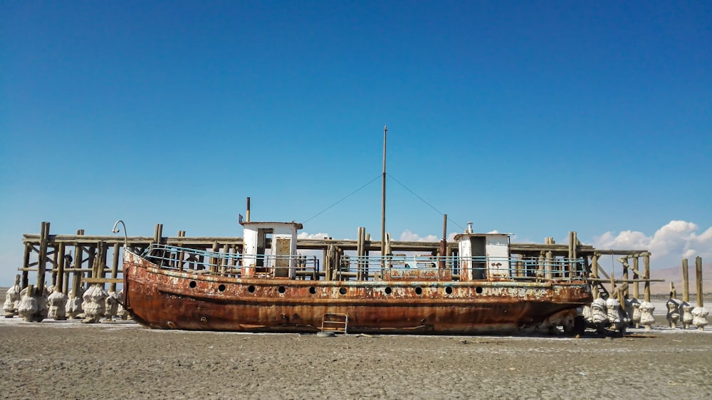 a boat on the beach