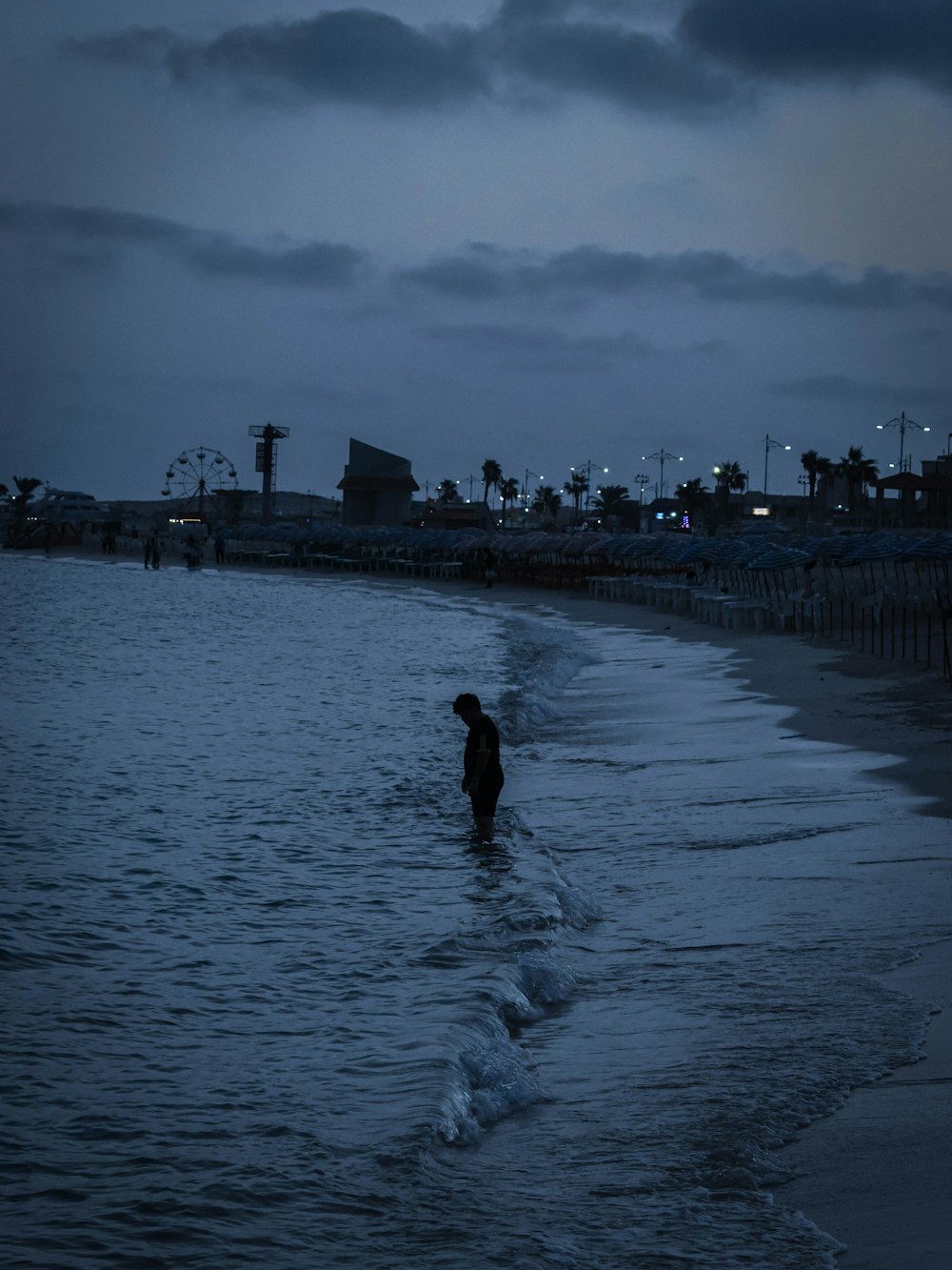 a person standing in the water