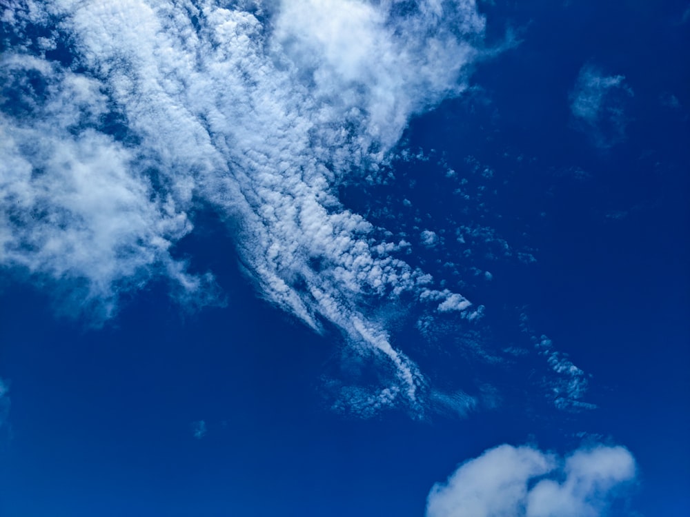 a blue sky with clouds