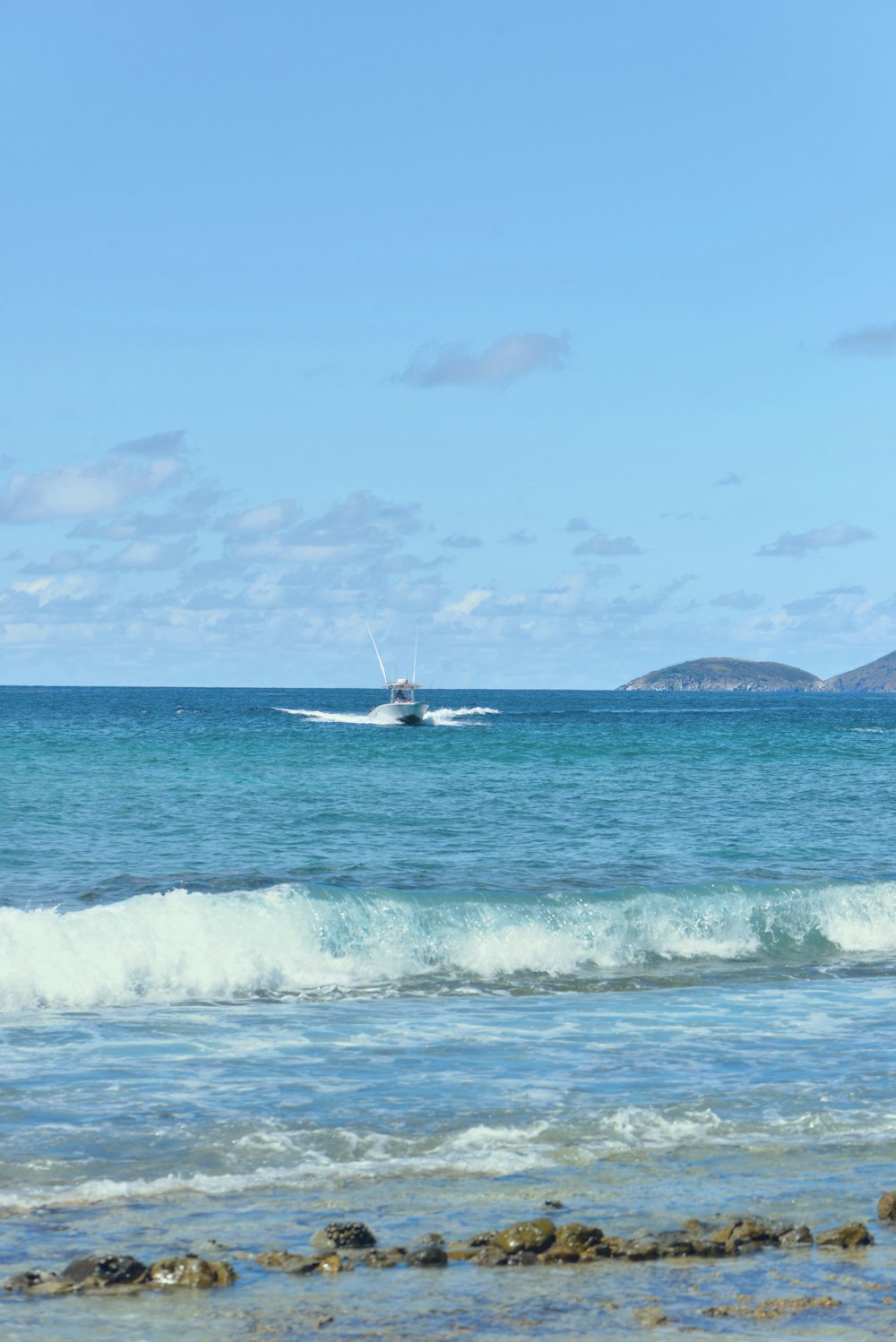 a boat in the ocean