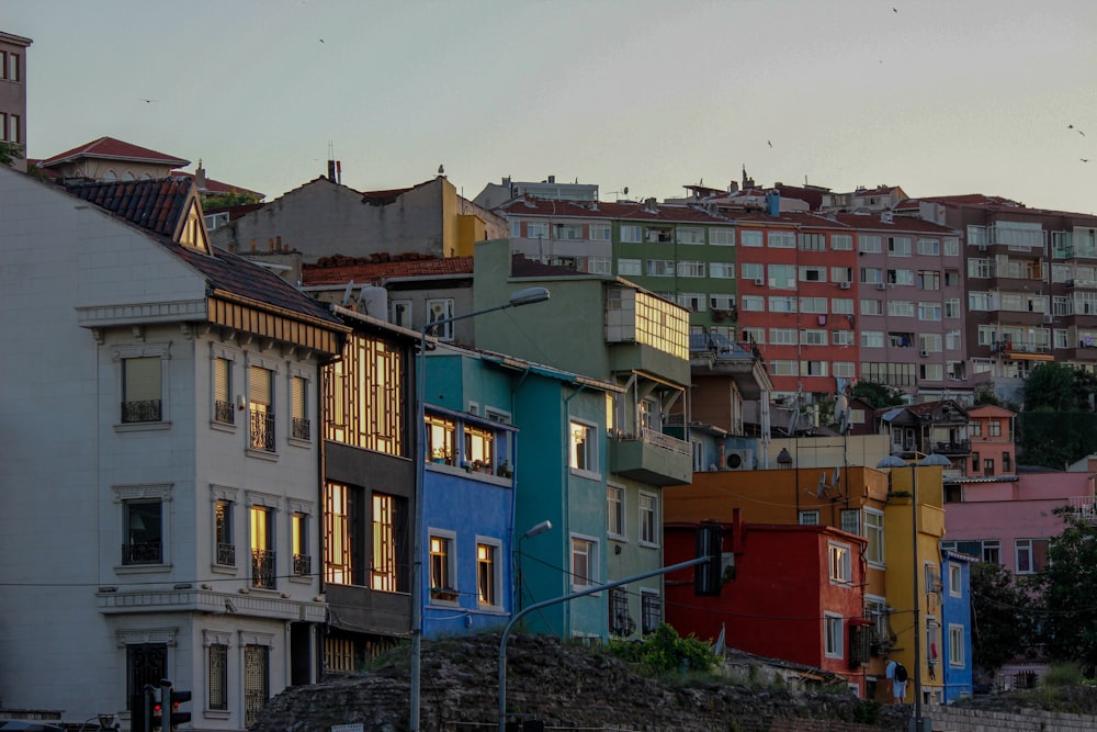 a group of buildings