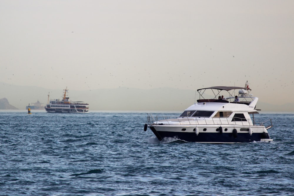 a couple of boats in the water