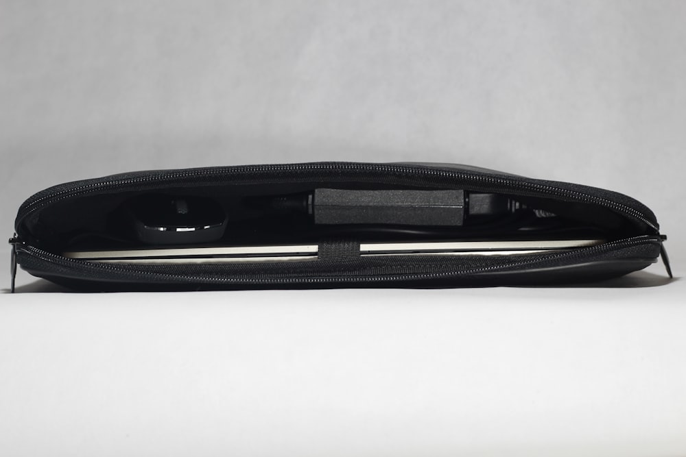 a black case with a handle