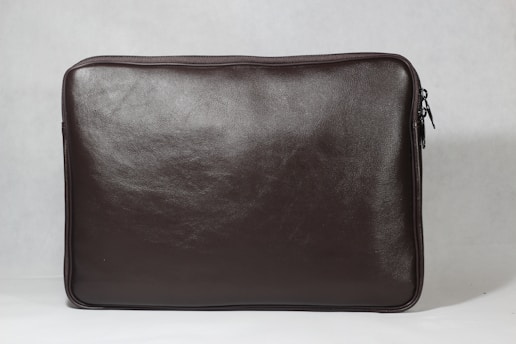 a black leather case