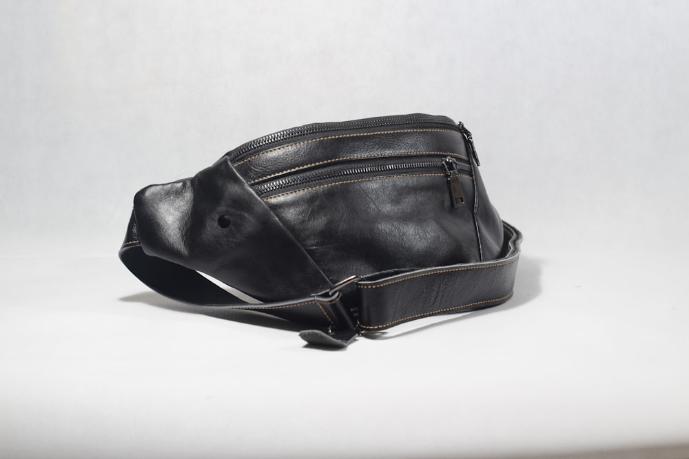 a black leather shoe