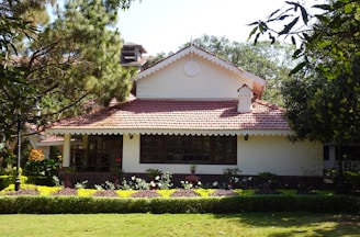 a house with a red roof
