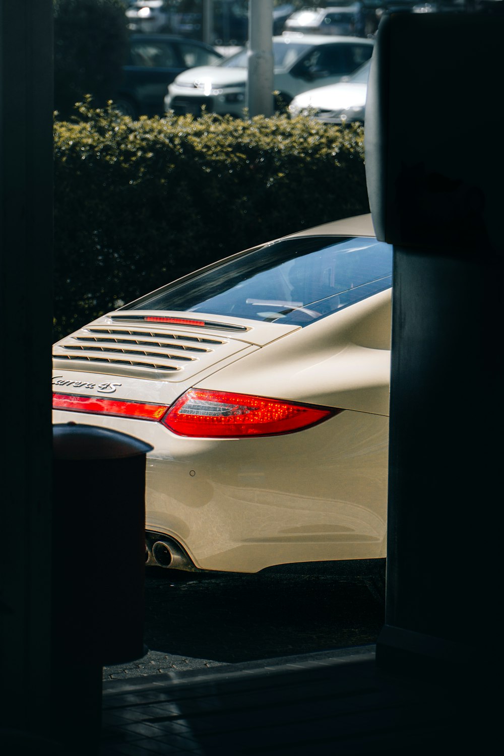 a car parked in a parking lot