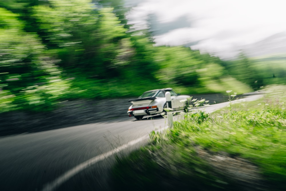 a race car on a road