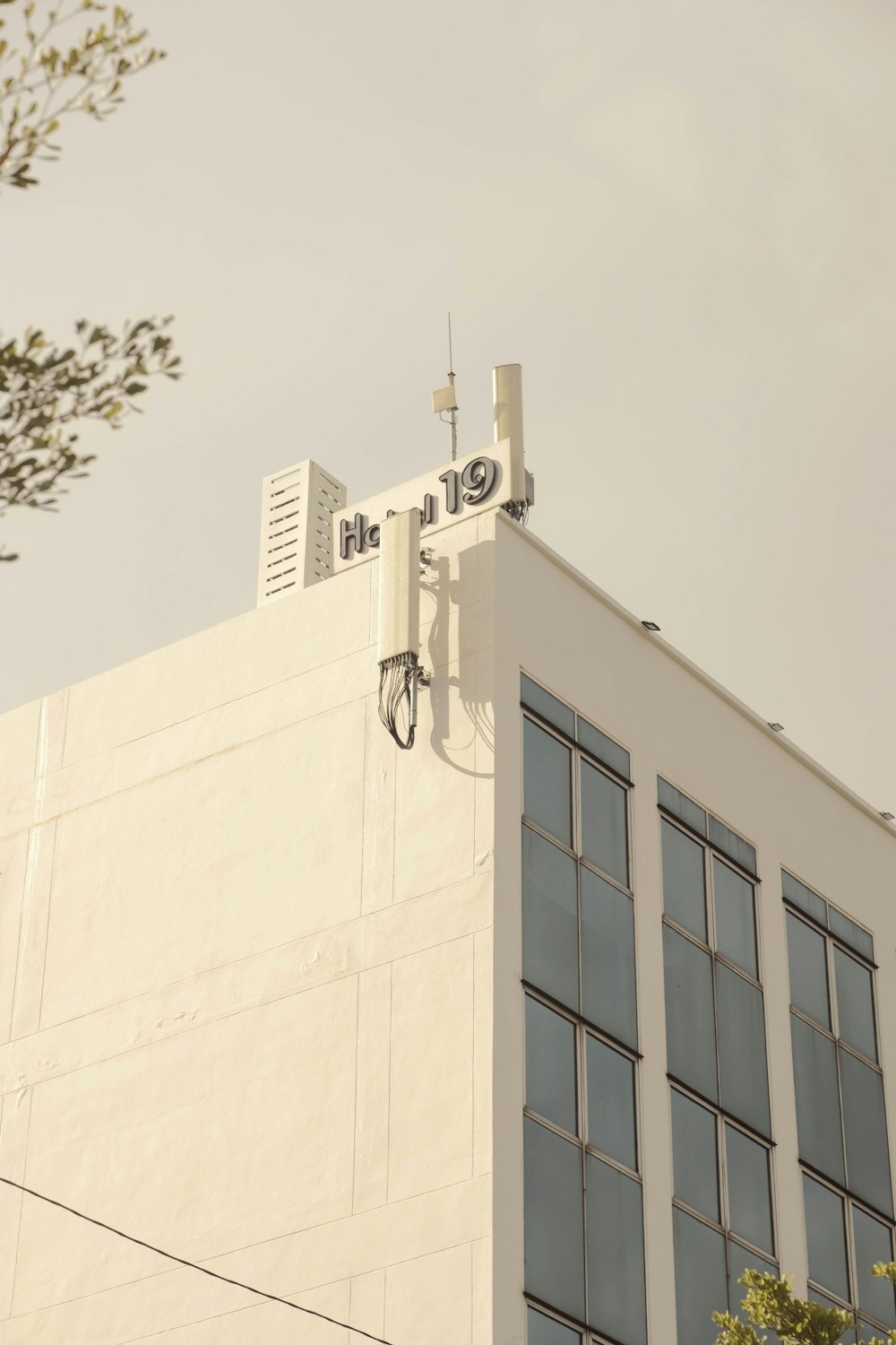 a building with a sign on it