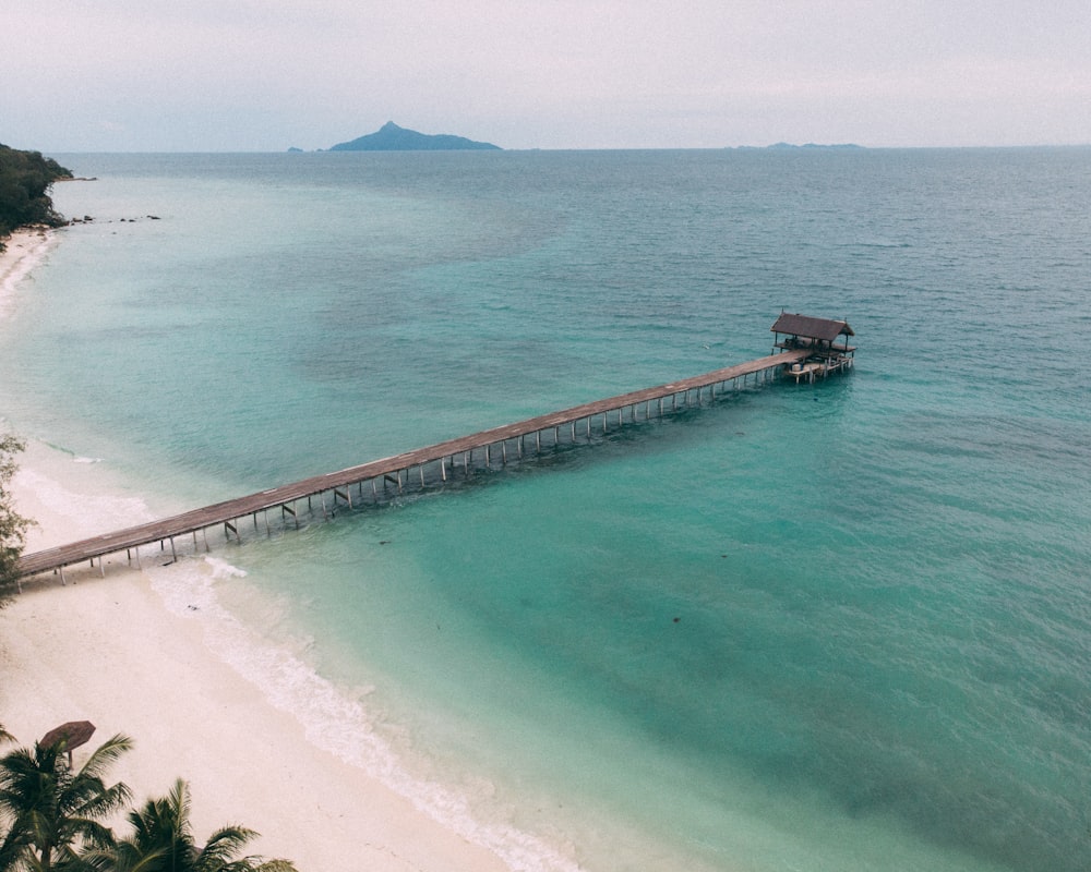 a long bridge over a body of water