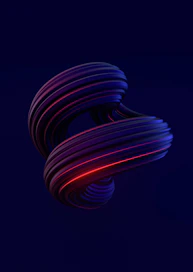a bright red and blue circle