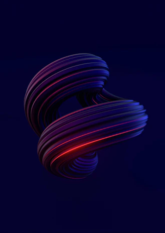 a bright red and blue circle