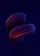 A twisting, abstract 3D shape with smooth, flowing curves and a glossy surface. The object features a combination of deep blue and red lighting effects, creating a dynamic and futuristic appearance against a dark background.