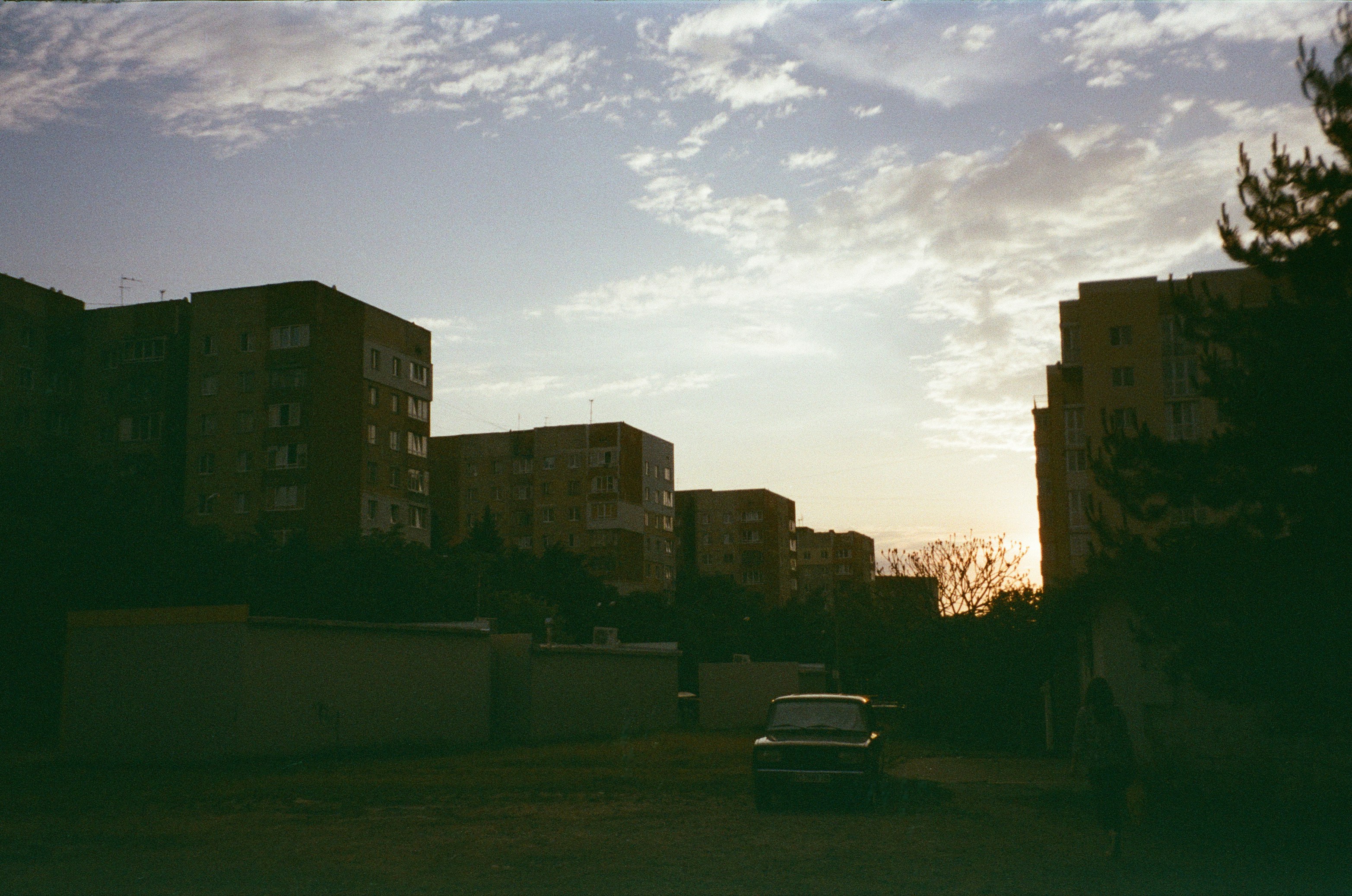 a street with buildings on the side