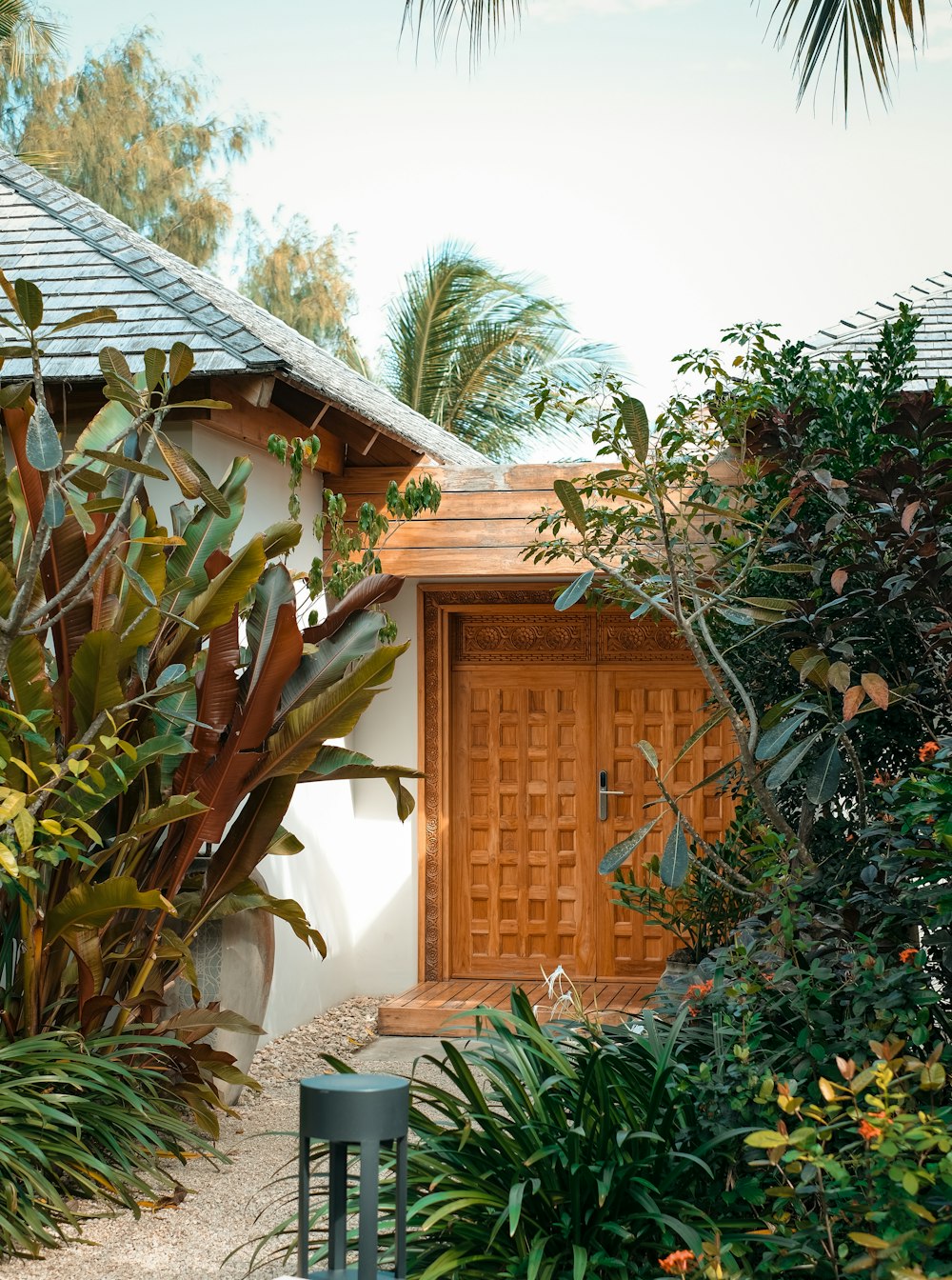 a small wooden house