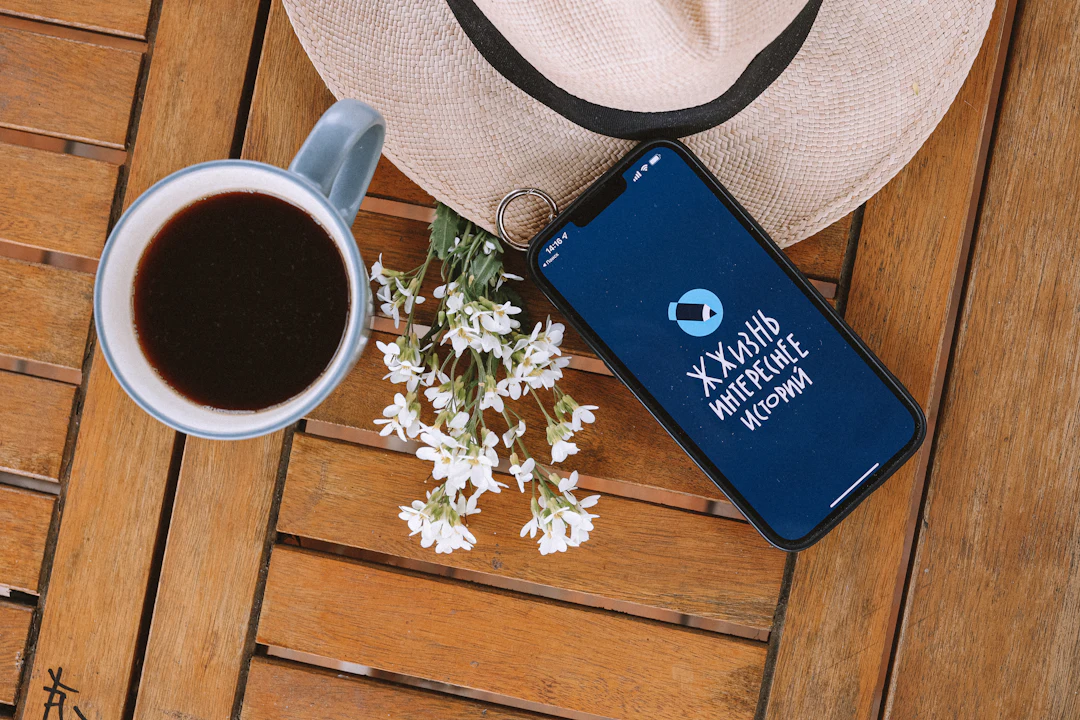 mothers phone coffee