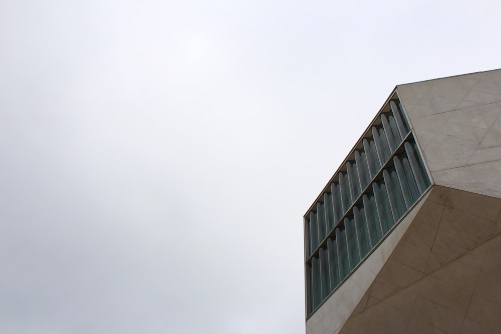 a building with a glass wall