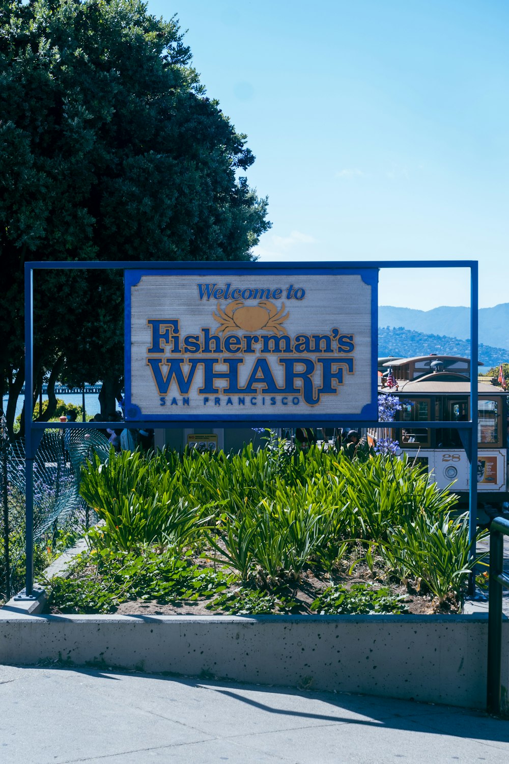 a sign on a fence