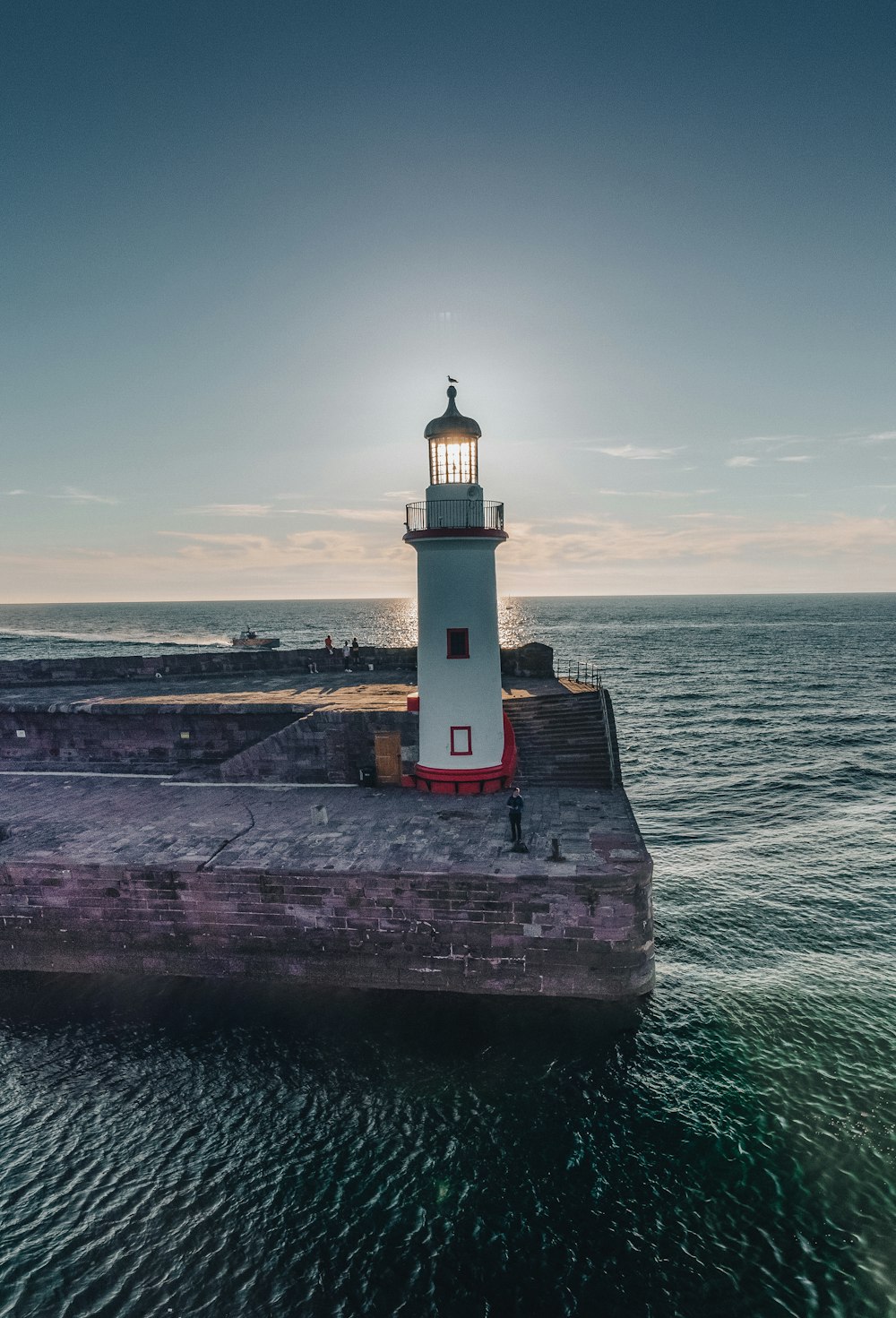 a light house on a pier