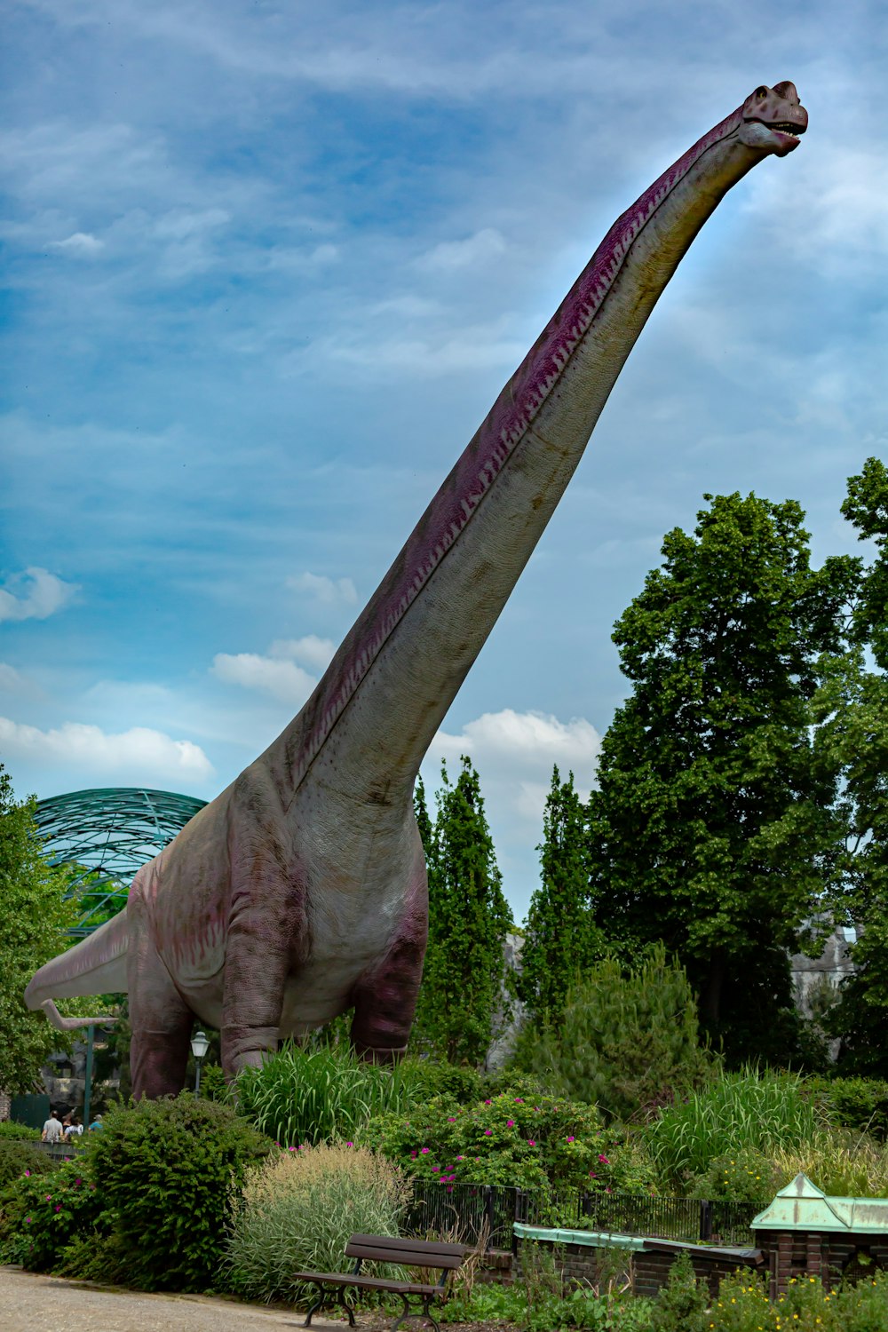 a large dinosaur statue