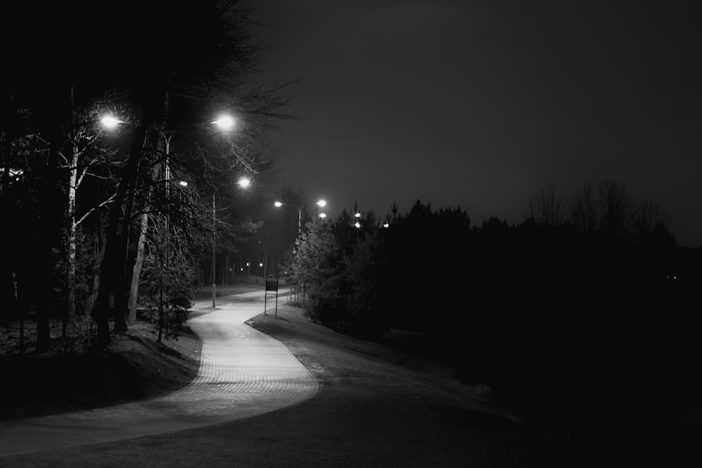 a road with snow on the side