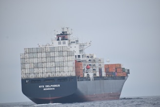 a large ship with containers on it