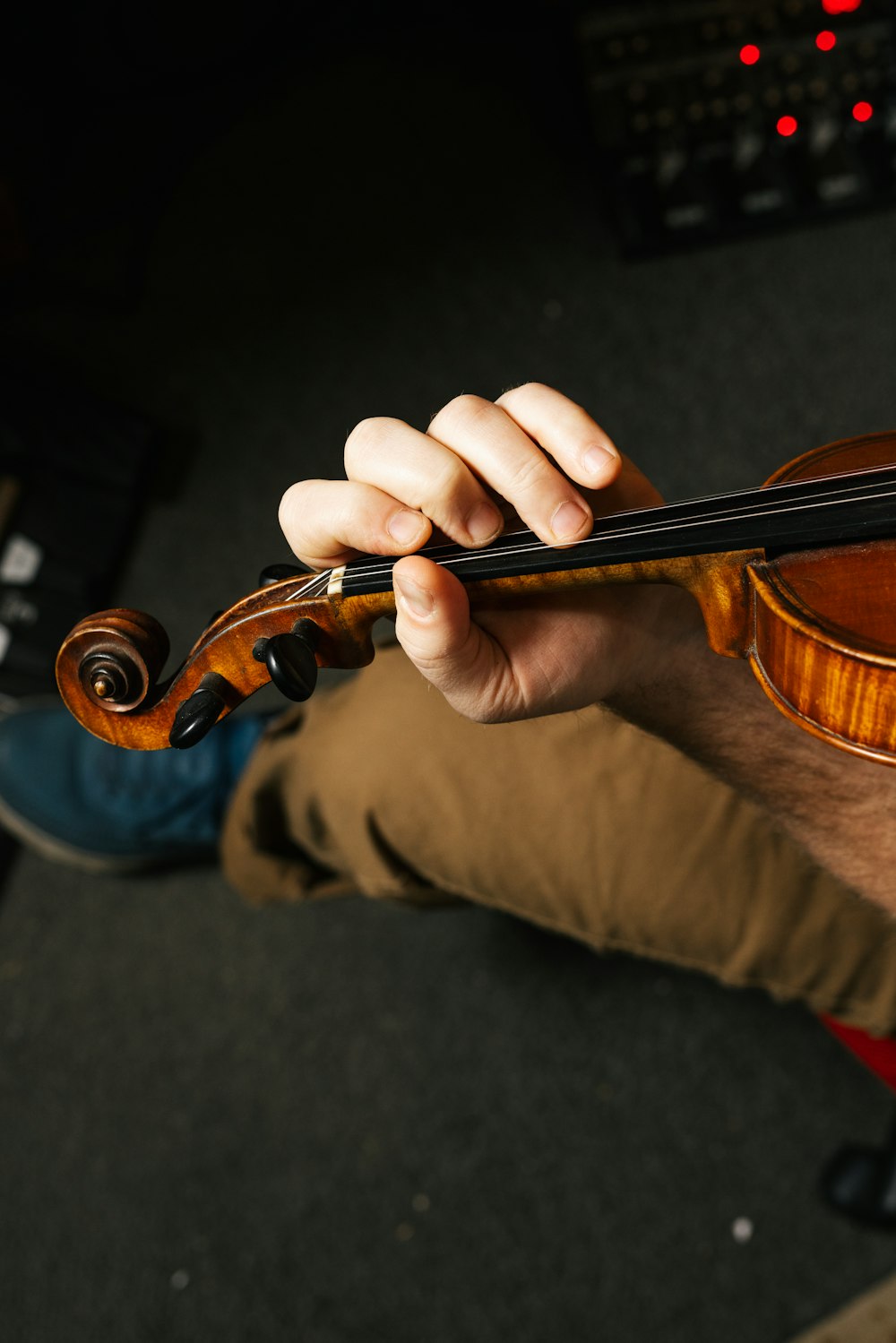 a person playing a violin