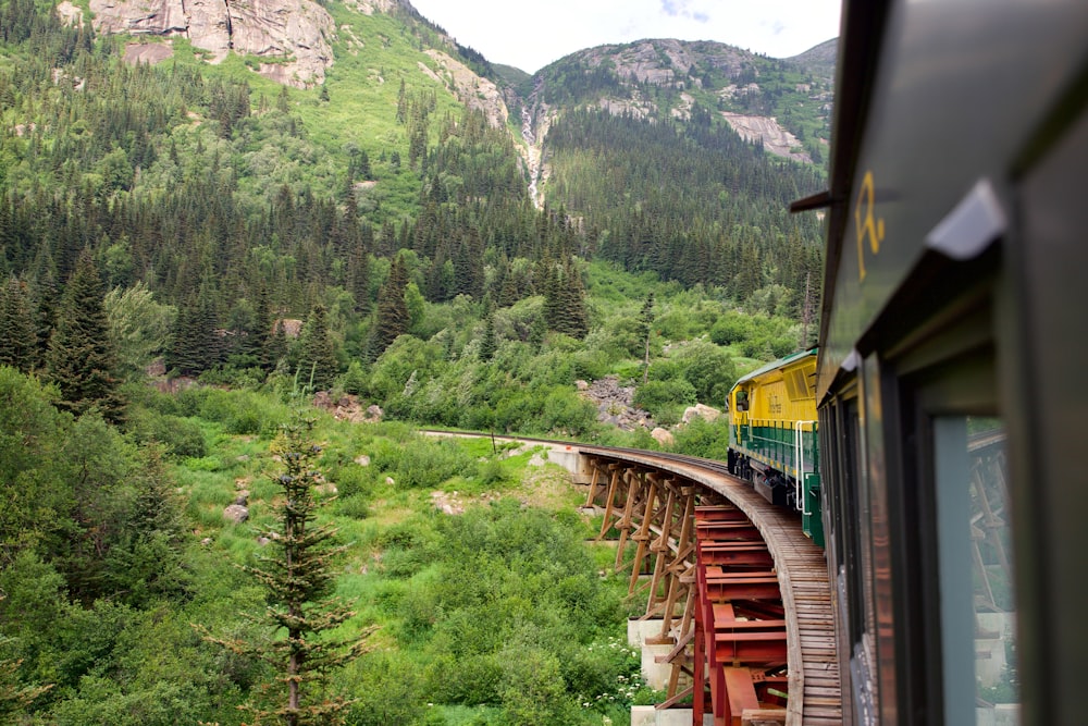 a train going down the tracks