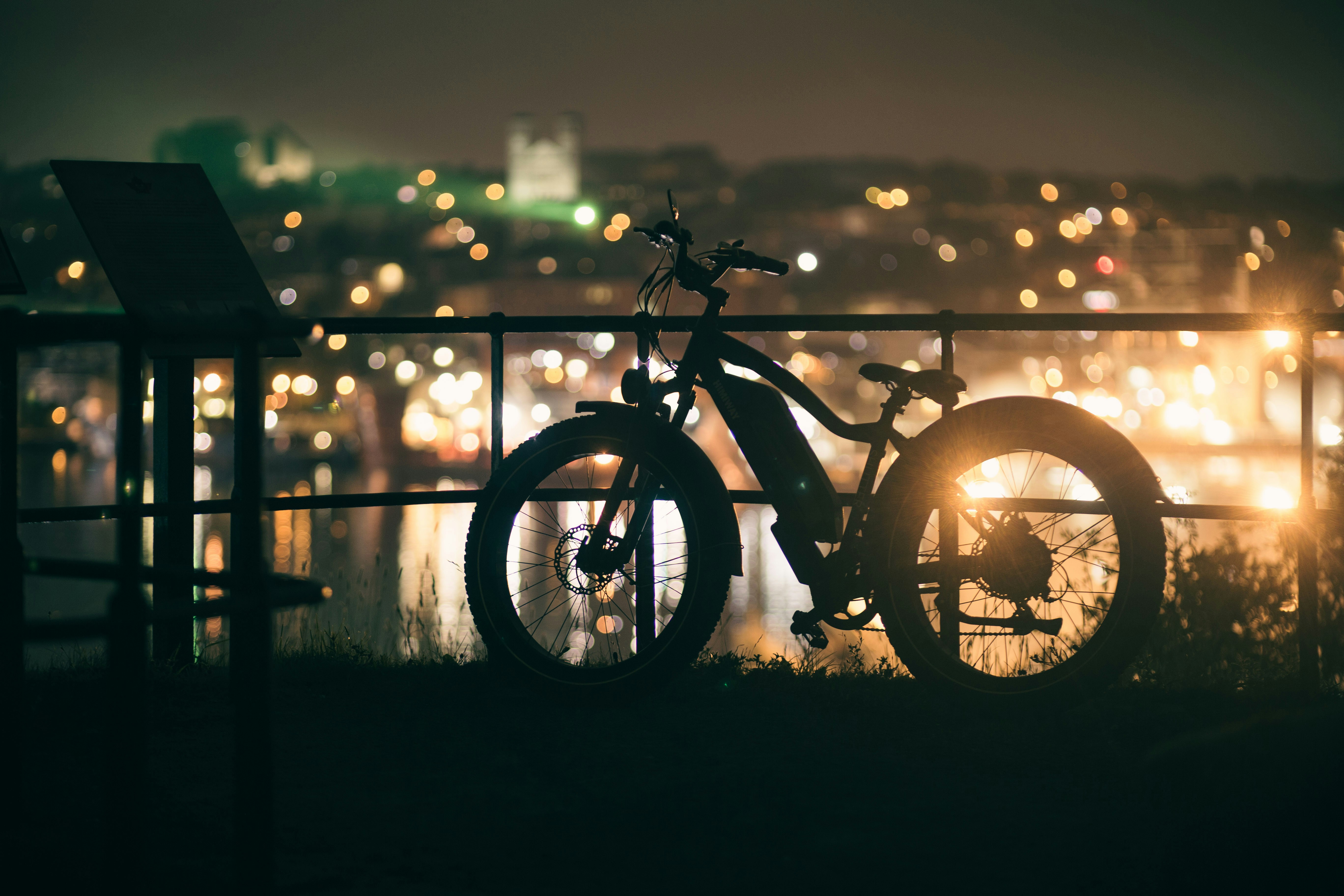 a bicycle on a railing