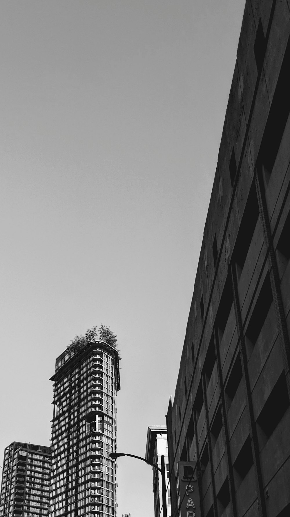 Un par de edificios altos