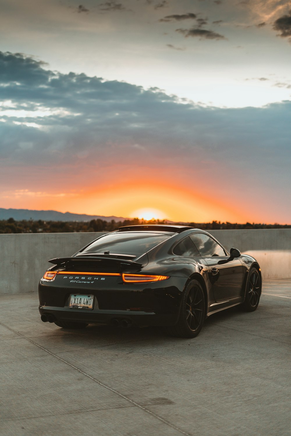 a black sports car