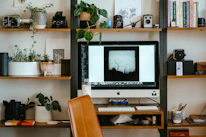 a computer on a desk