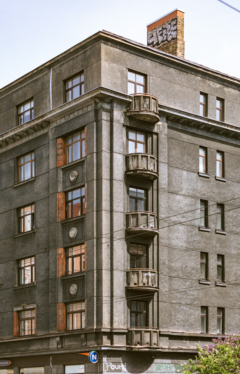 a building with balconies and windows