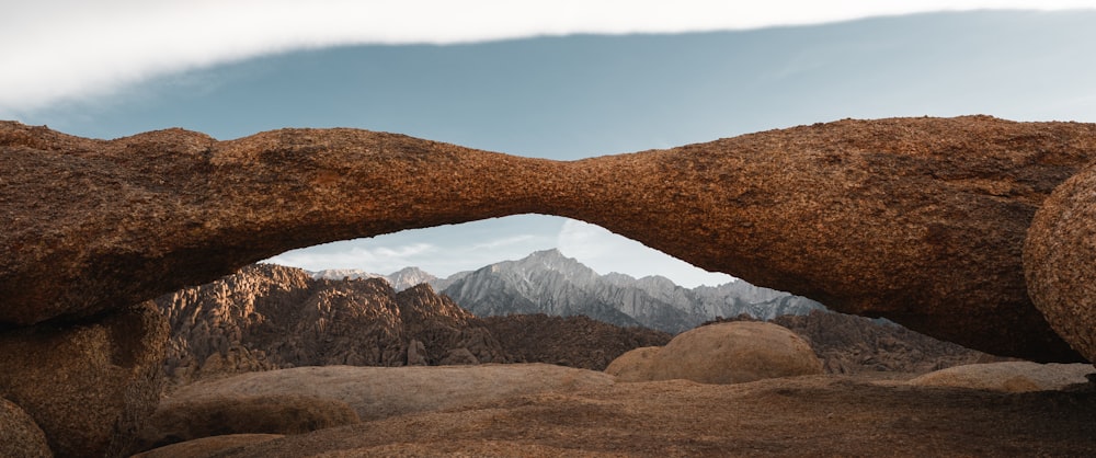 a large rock arch