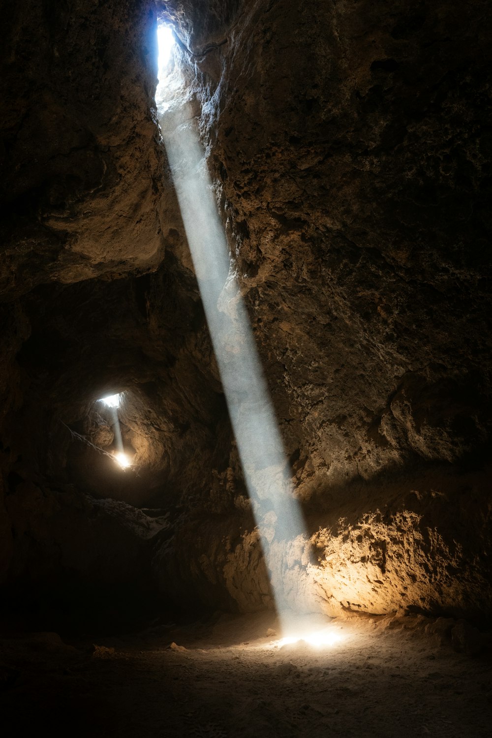 a light in a cave
