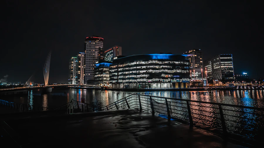Manchester, United Kingdom — the night skyline