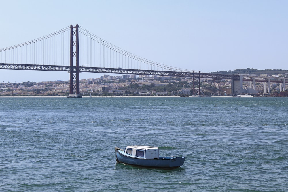 a boat sailing in the water