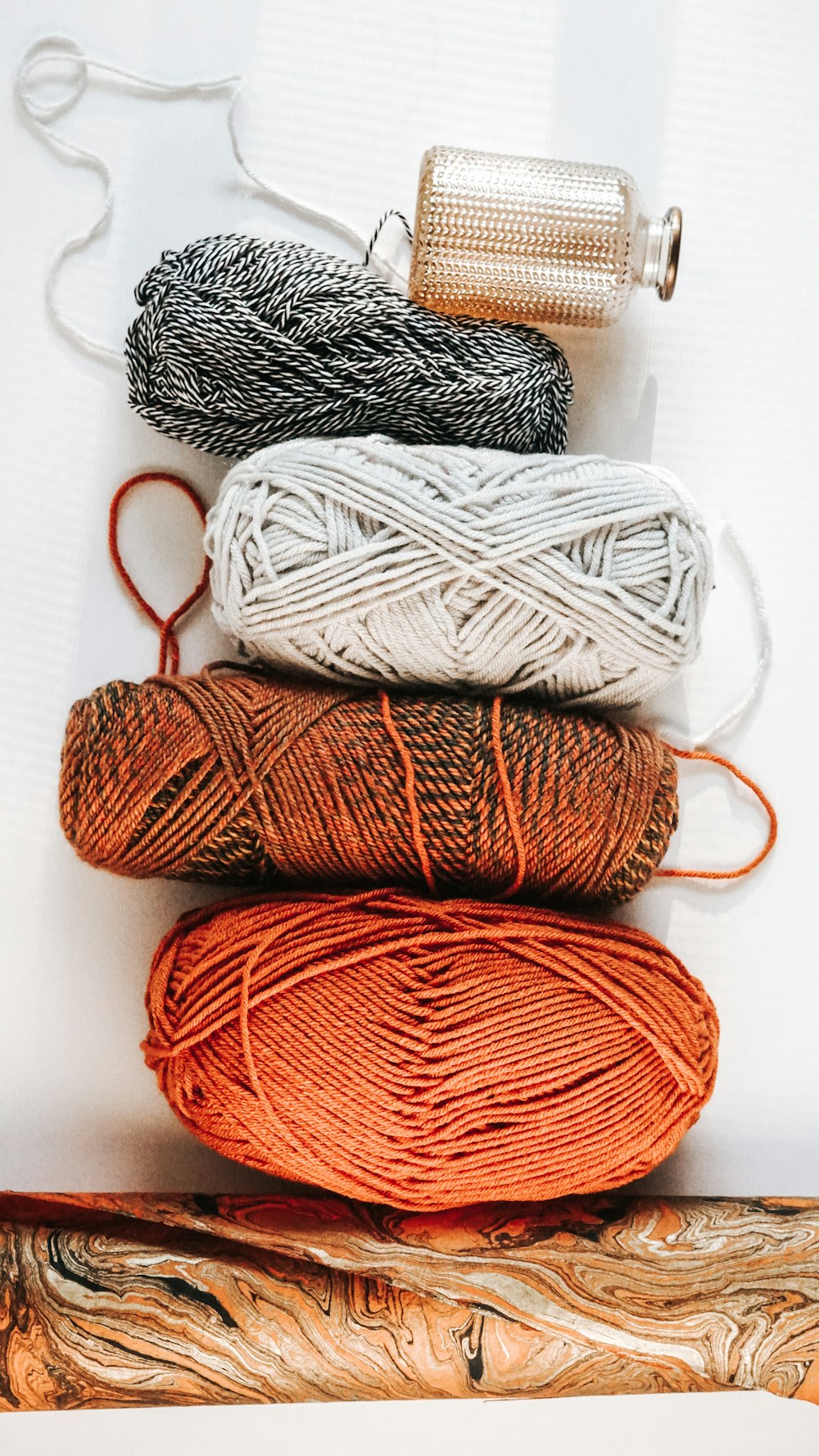 a group of yarn