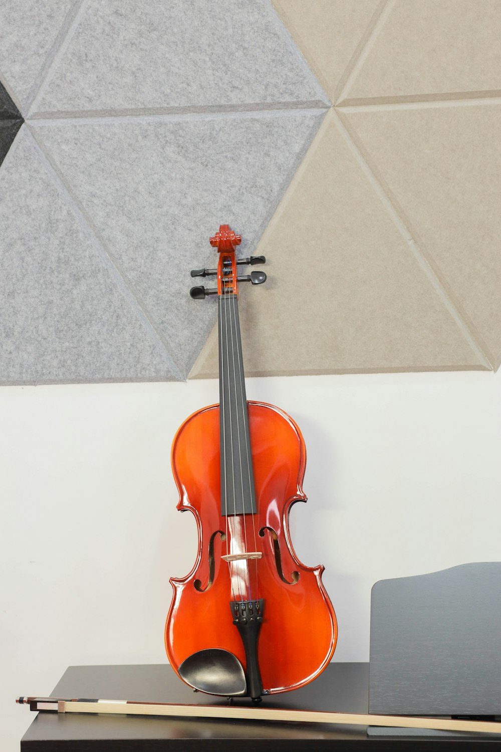 a violin on a stand