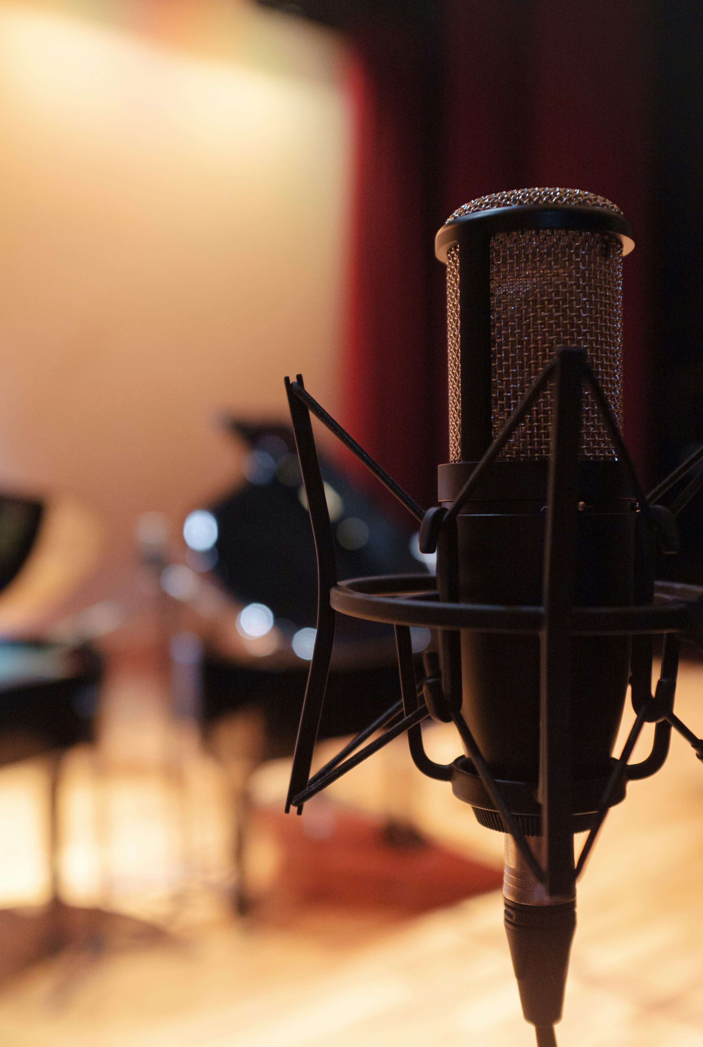 Un primer plano de un micrófono