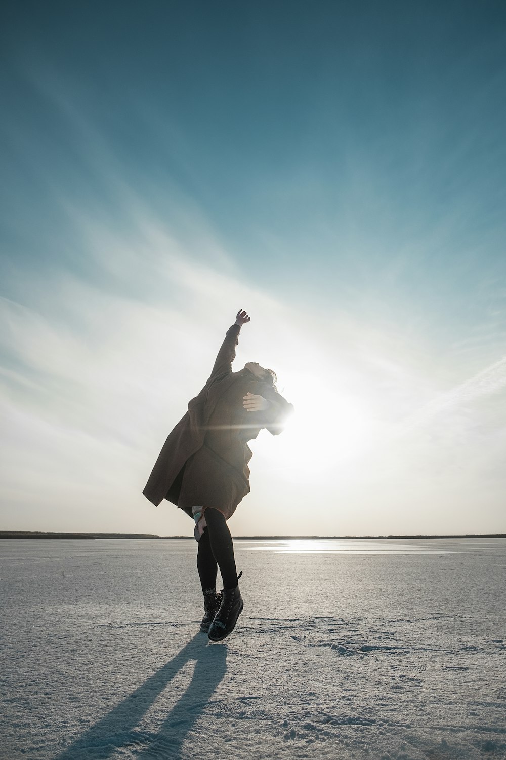 a man jumping in the air