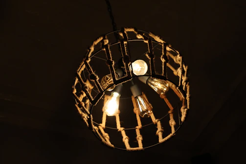 a light fixture with lights