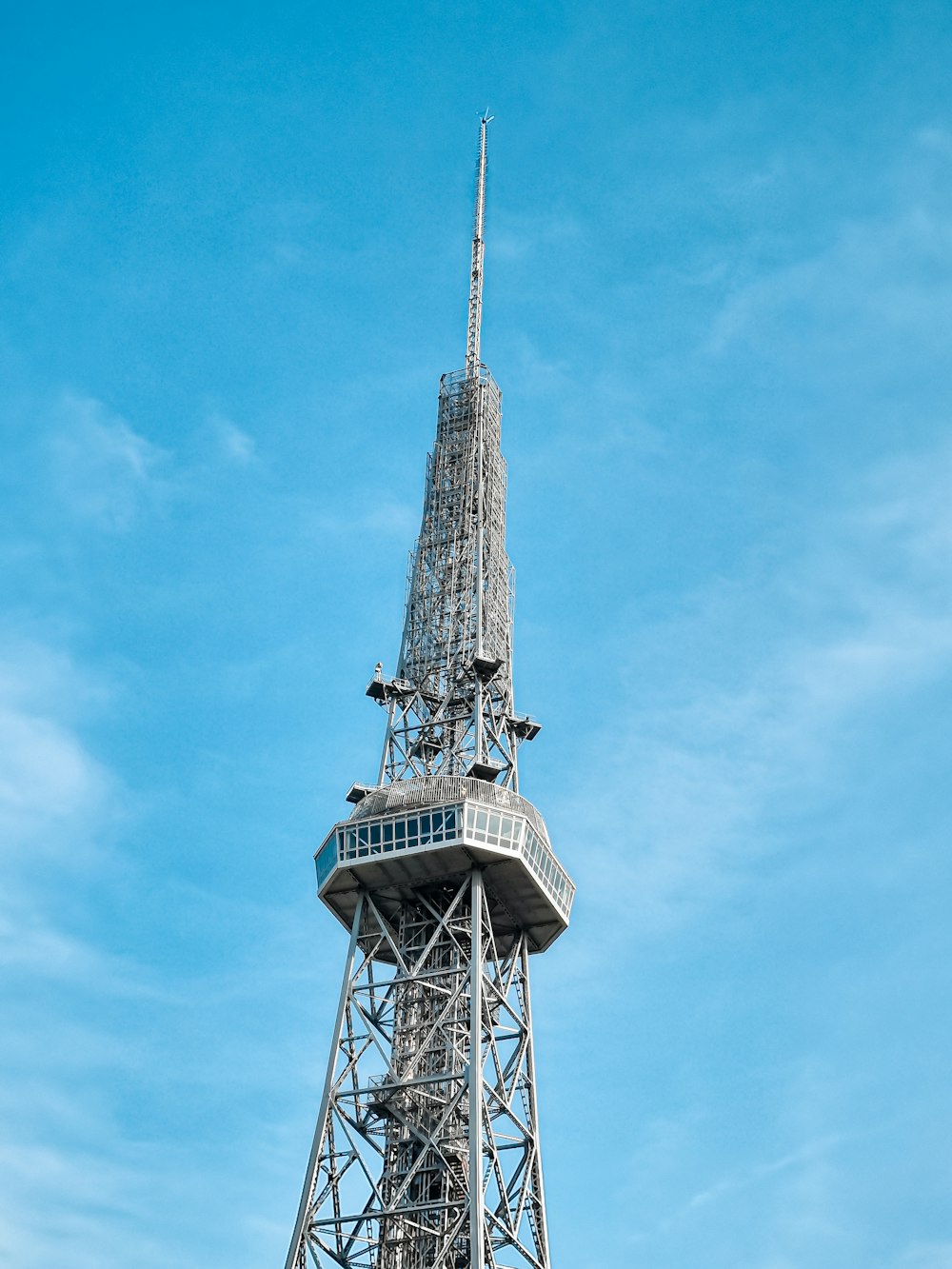 a tall metal tower