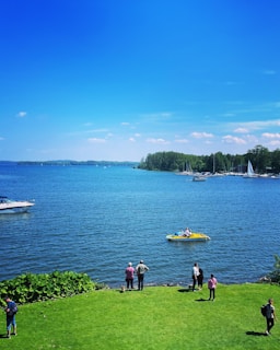 A group of community members enjoying a clean Lake Martin.