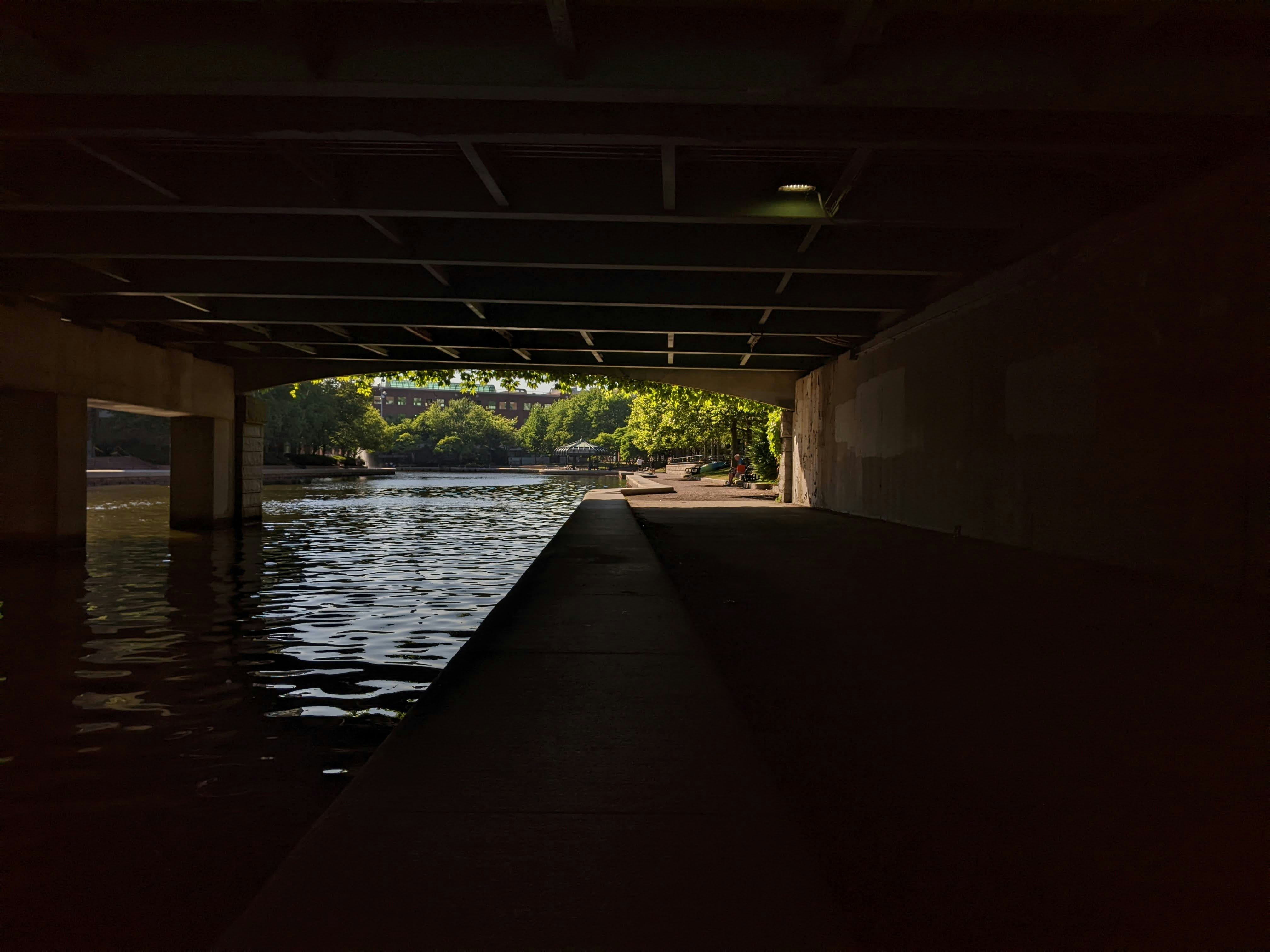 a bridge over a river