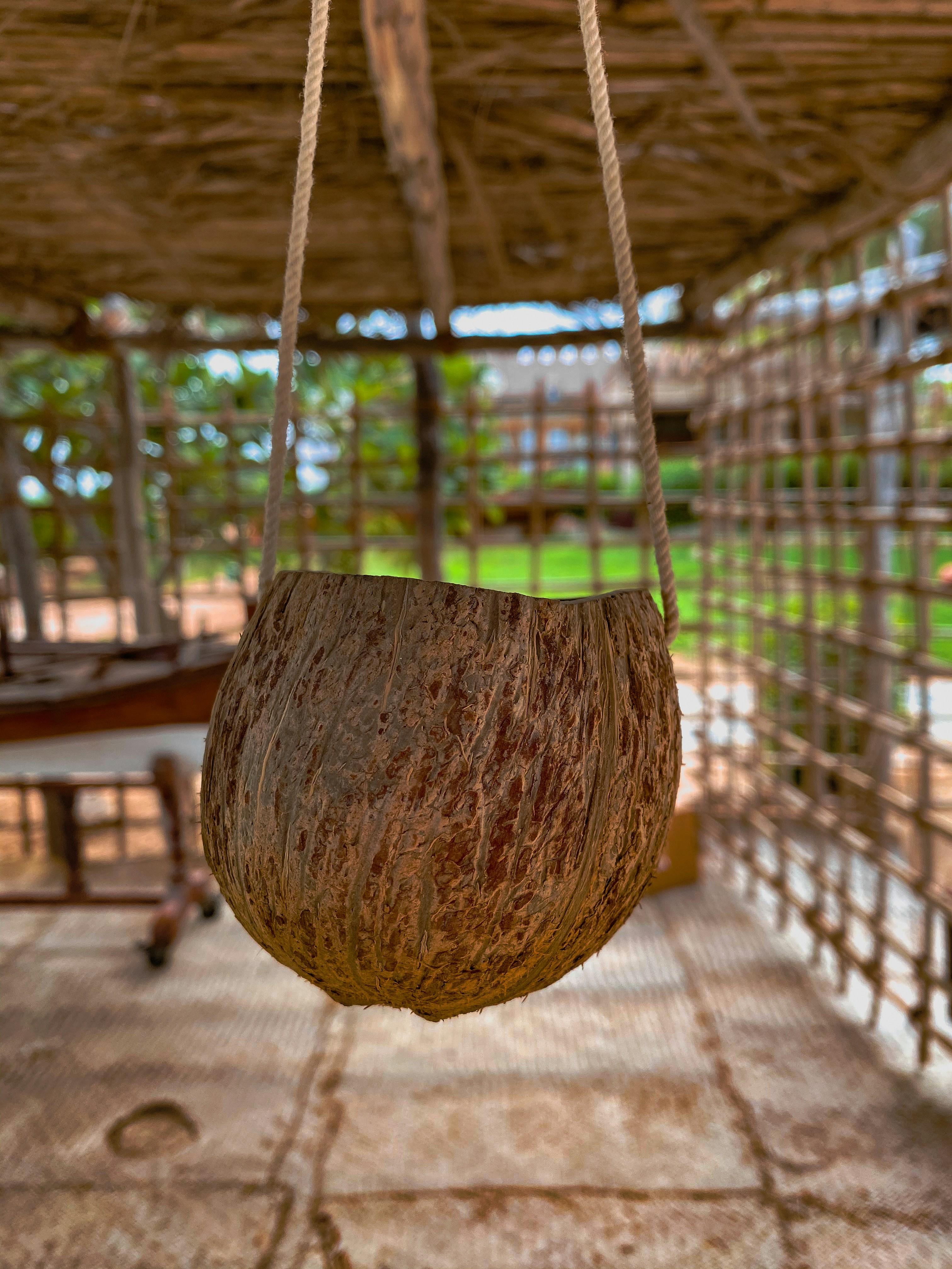 a woven basket from a rope