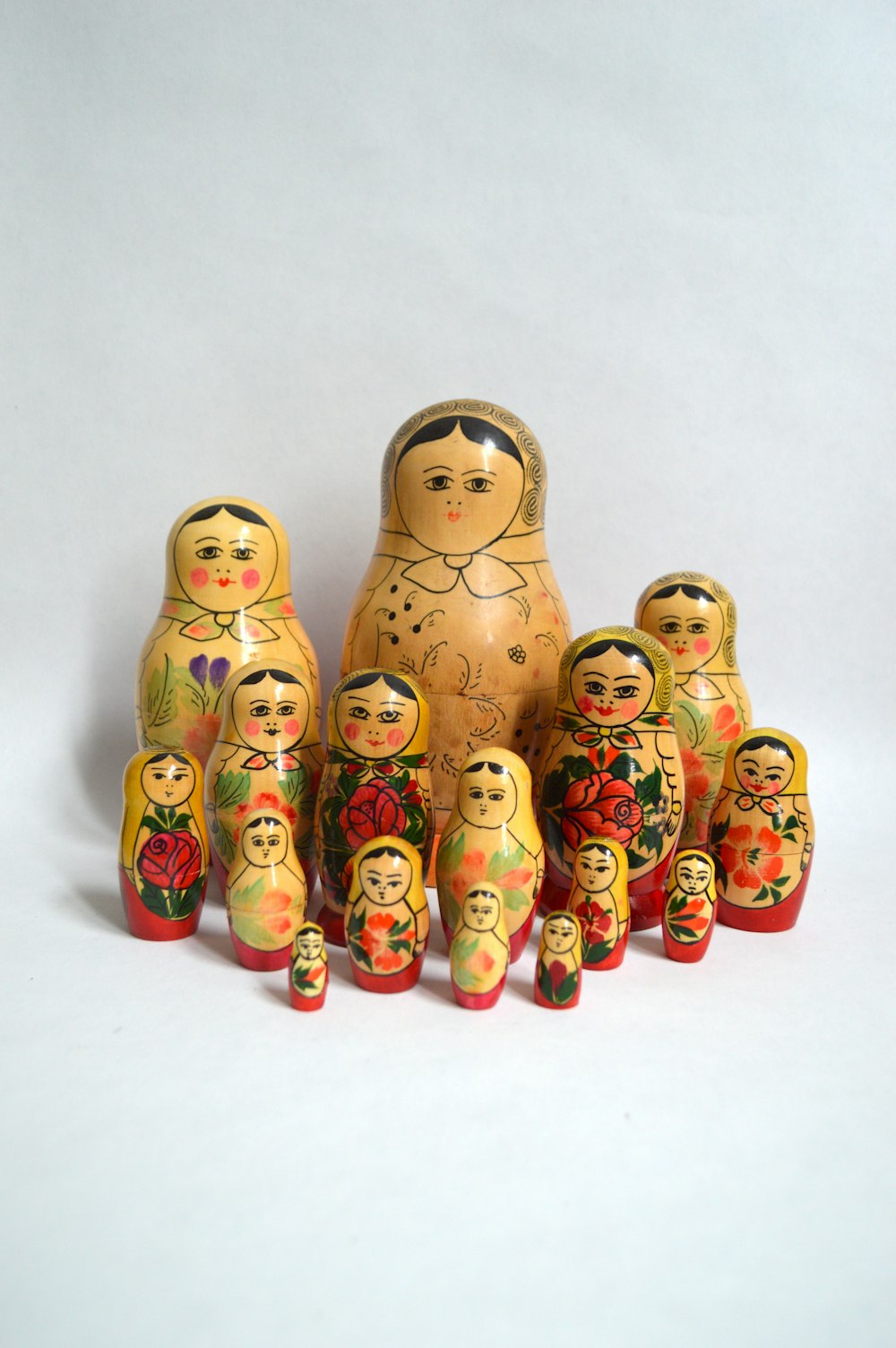 a group of dolls