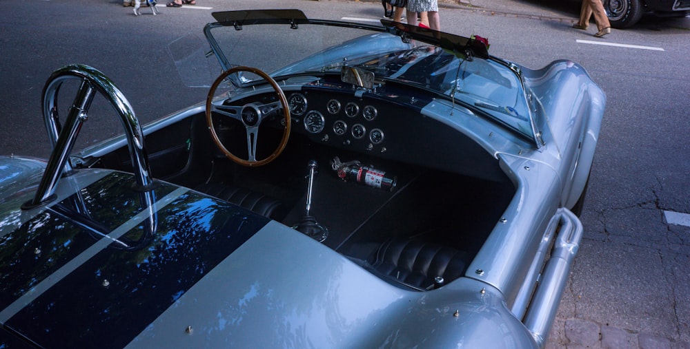 a car parked on a street