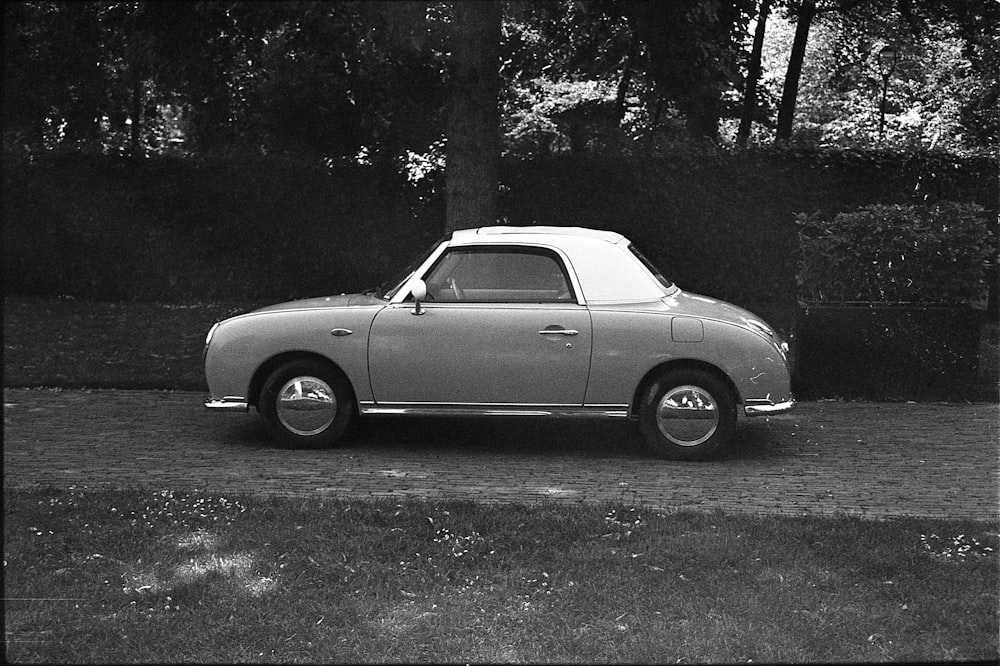 a car parked on a road