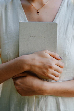 a person holding a card